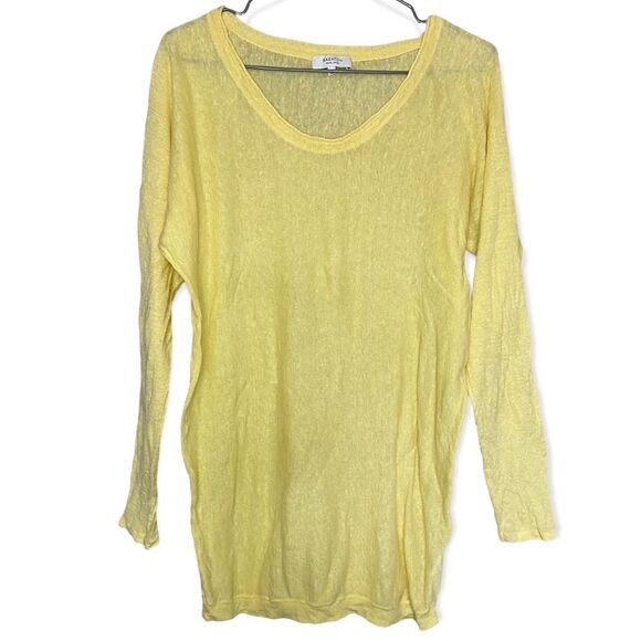 Babaton | Aritzia Yellow 100% Linen Relaxed-Fit  Long Sleeve Top Size XS - Picture 1 of 5